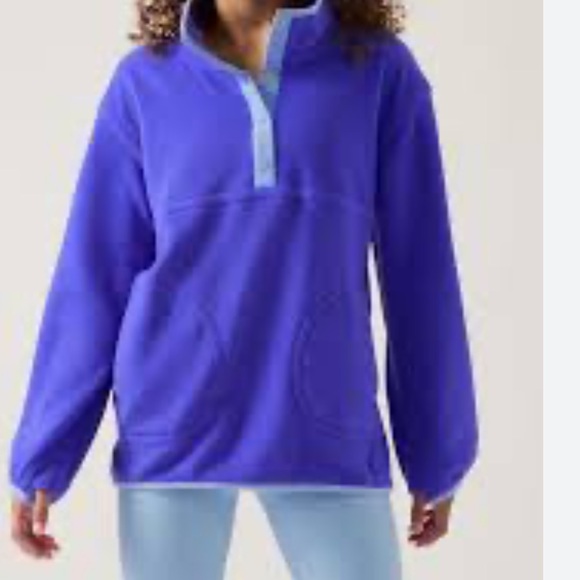 NWT Athleta Girl Cold Snap Sweatshirt,  in Amphitrite Blue - Picture 4 of 6
